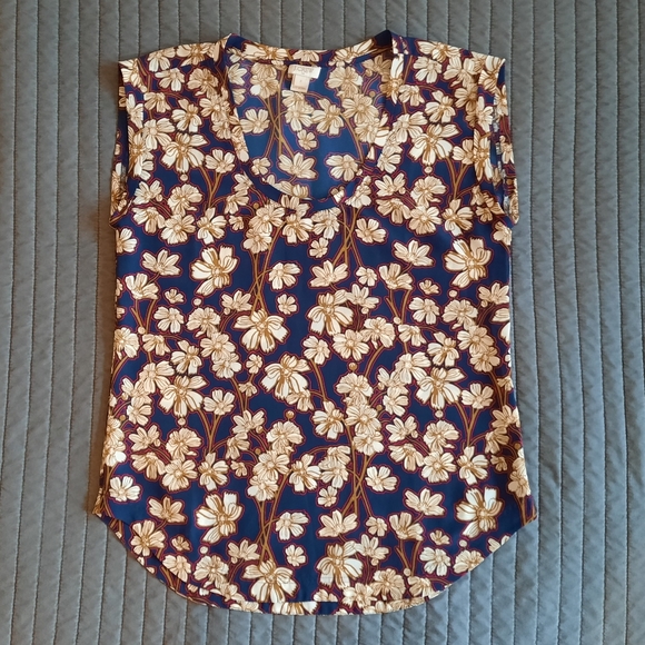 J. Crew Floral Blouse - Picture 1 of 7